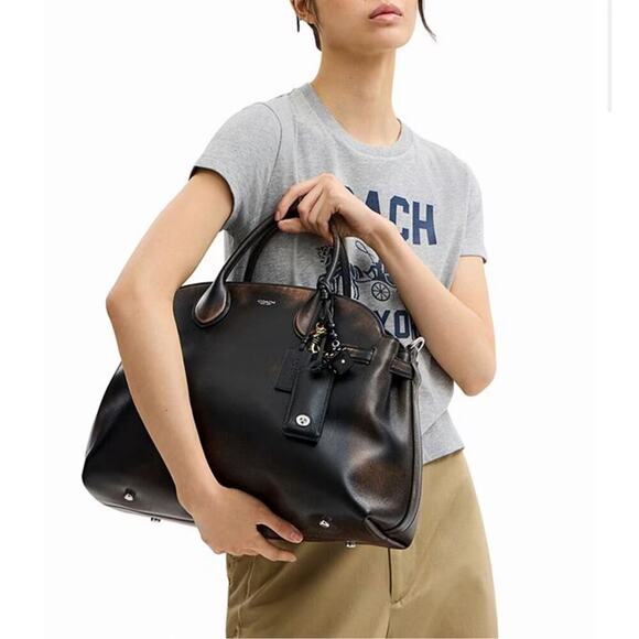 Coach Loved Leather Empire Carryall 40 - Picture 2 of 9